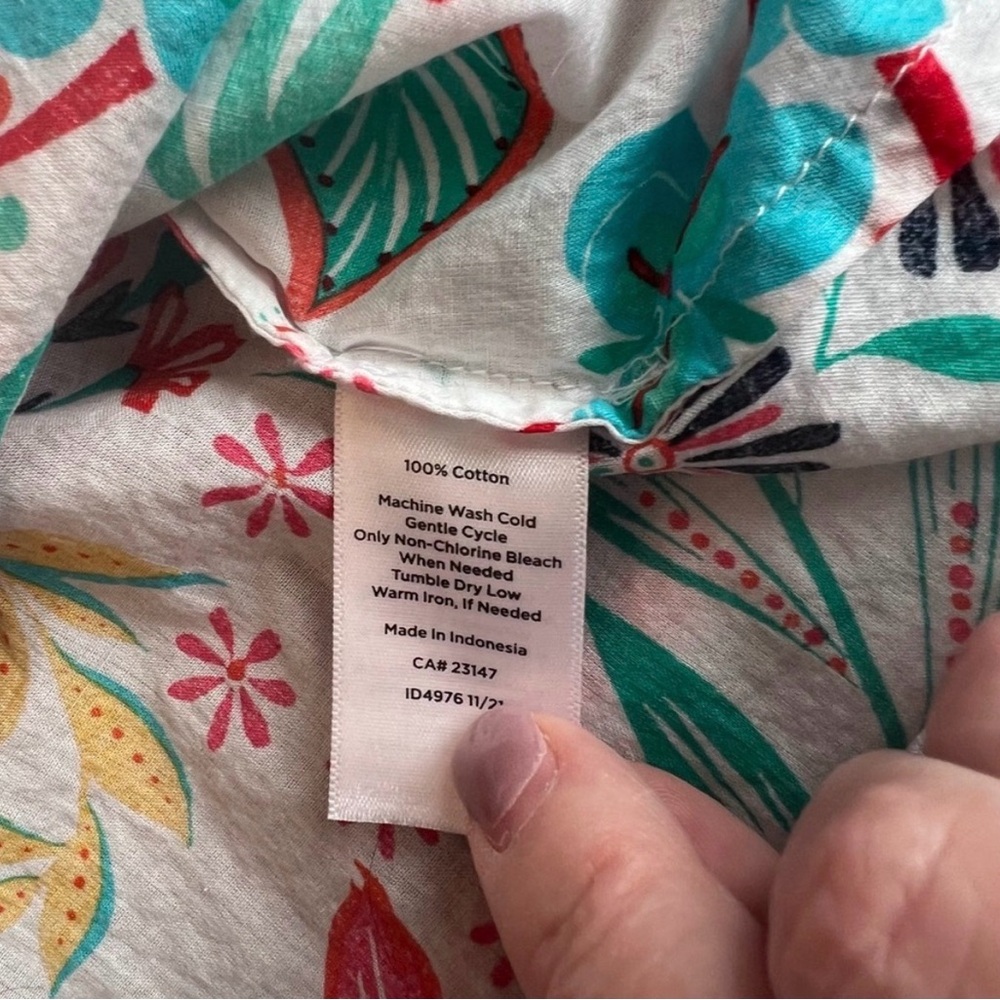 Talbots Lush Floral Cotton Button Front Shirt, Size 1X - Picture 11 of 12